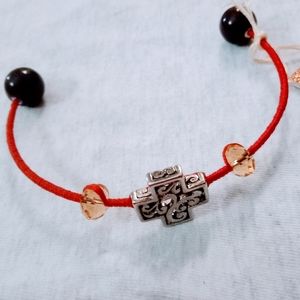 Adjustable Cross Cuff Bracelet